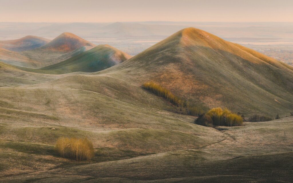 Hermoso paisaje con exposición y colores perfectos.